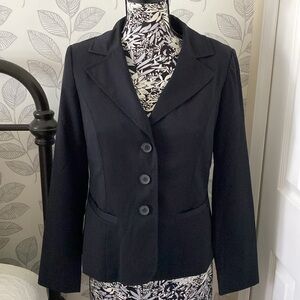 Vintage Pendleton wool and polyester blend navy 3 button blazer